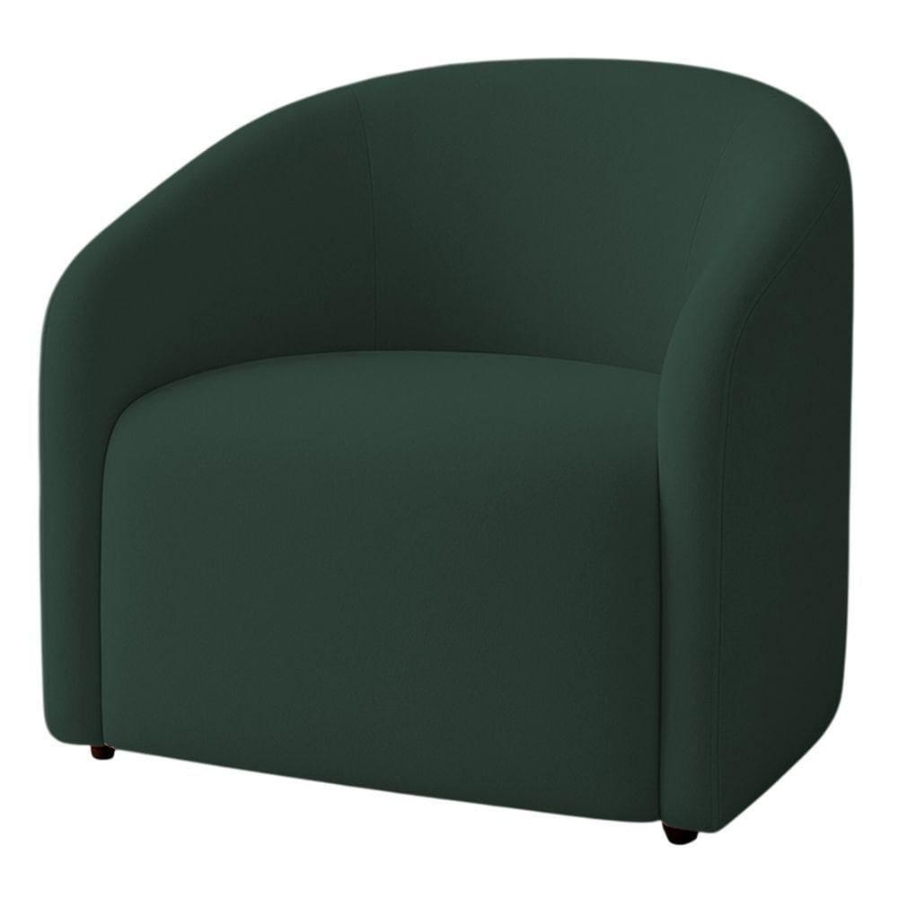 Poltrona Orgânica Decorativa Lara Veludo 7 Decor Verde Escuro
