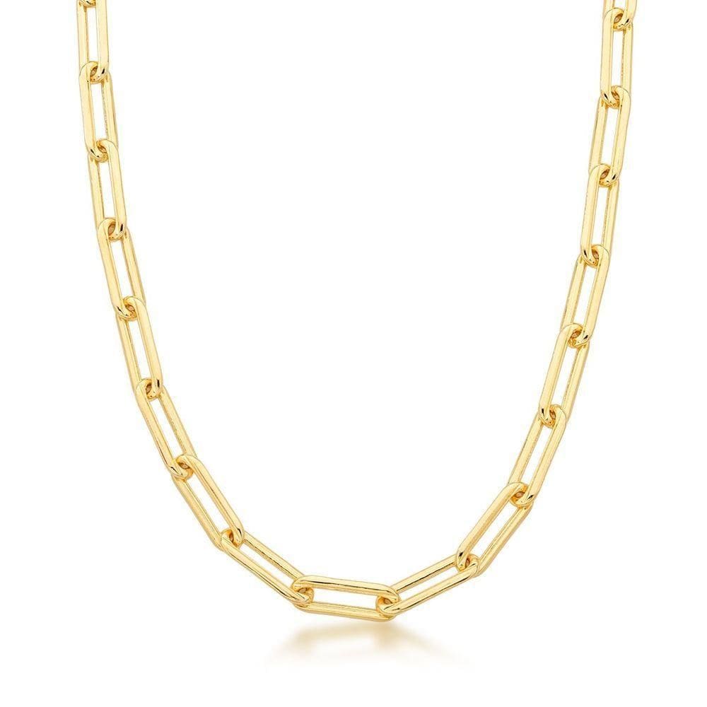 Colar Corrente Elos 5,4mm Banhado A Ouro 18k