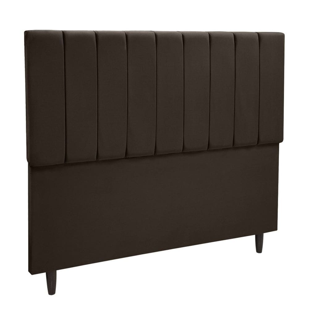 Cabeceira Cama Casal Veludo Premium Marrom