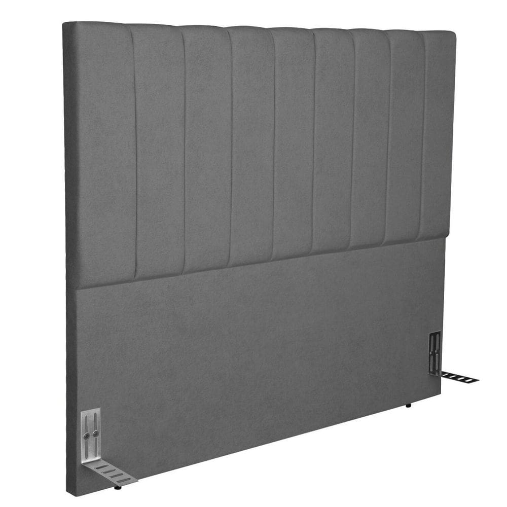 Cabeceira Cama Casal Boucle Premium Cinza
