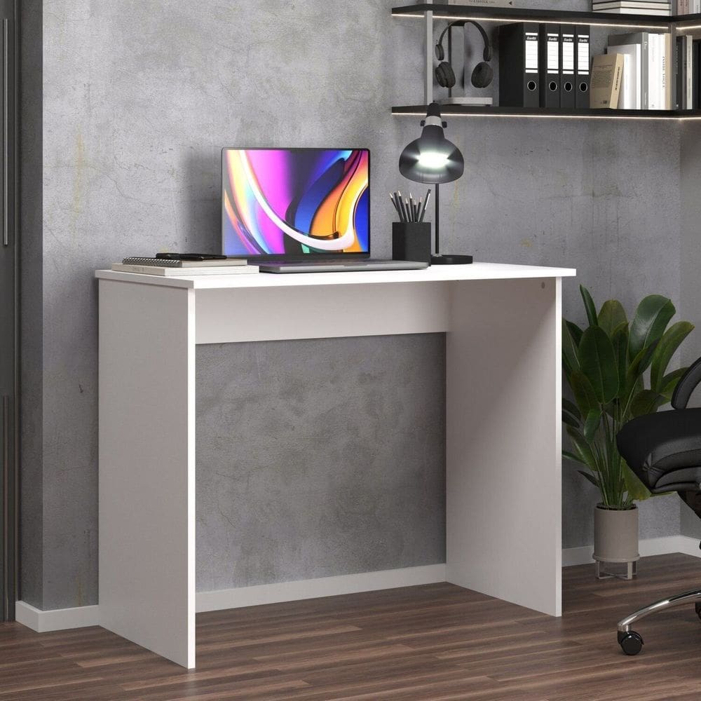Mesa de Reunião Escrivaninha para Notebook Compact Branco