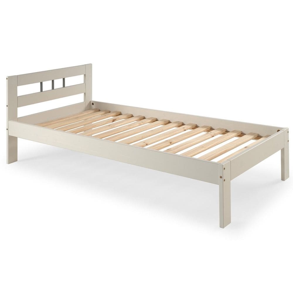 Cama de Solteiro Madeira Maciça Fana Branco