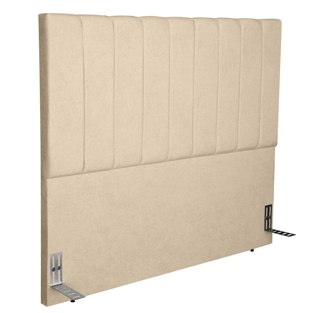 Cabeceira Cama de Casal Boucle Premium Areia