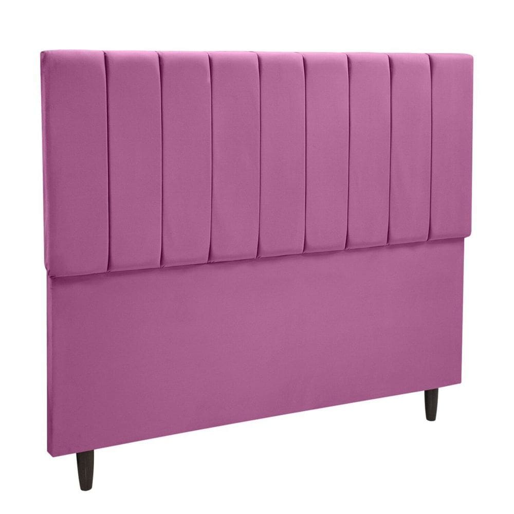 Cabeceira Cama Casal Veludo Premium Rosa