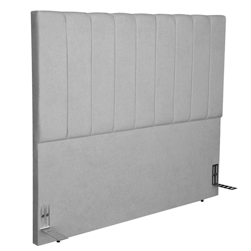 Cabeceira Cama Casal Boucle Premium Cinza Escuro
