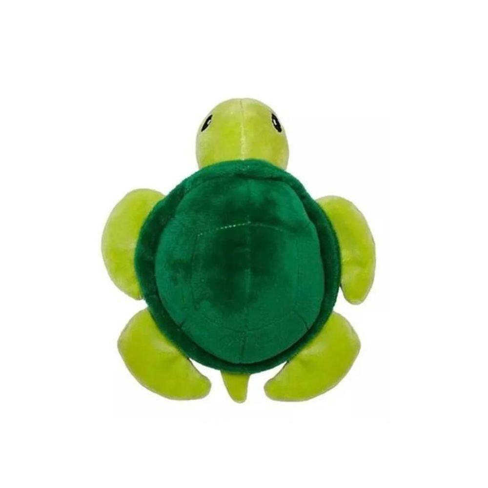 Brinquedo Para Pets Mordedor Tartaruga Pelúcia Apito Sonoro