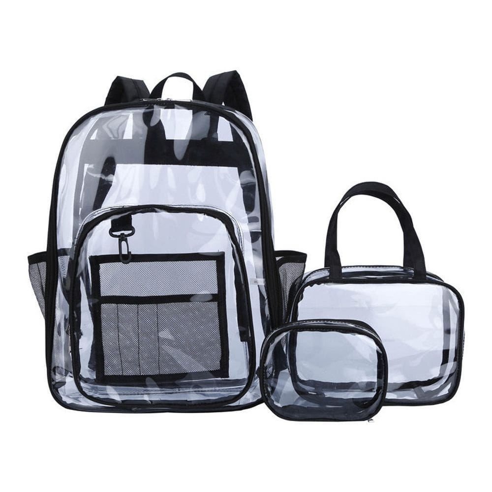 Mochila de PVC transparente à prova d`água para laptop de 15,6 polegadas