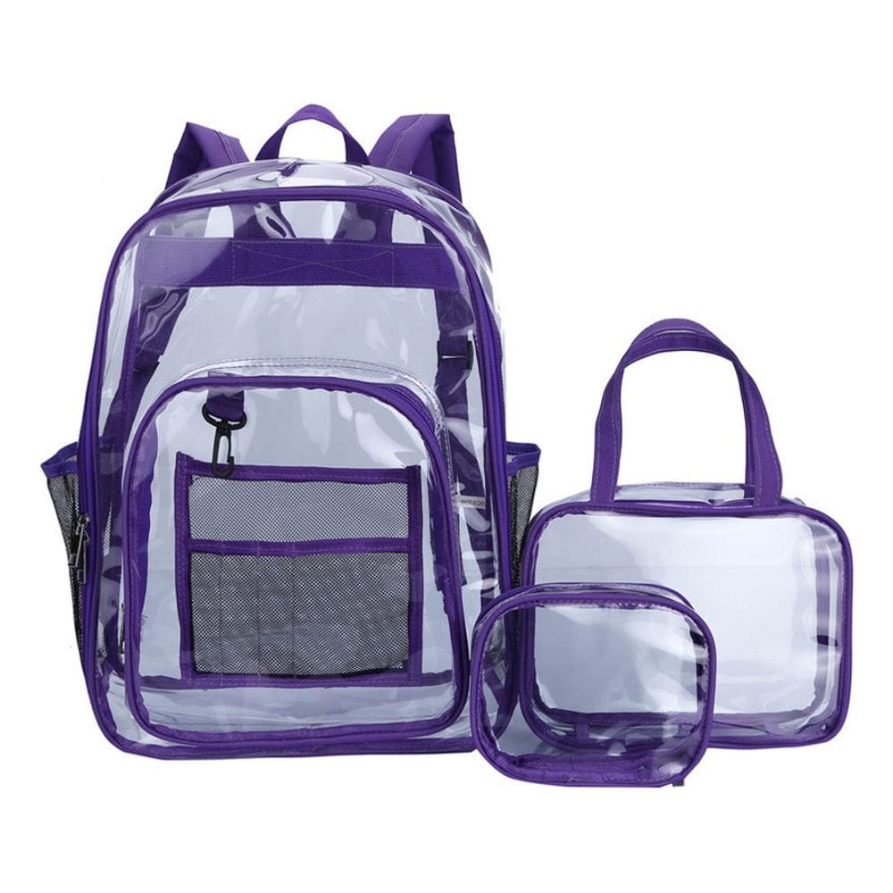 Mochila de PVC transparente à prova d`água para laptop de 15,6 polegadas