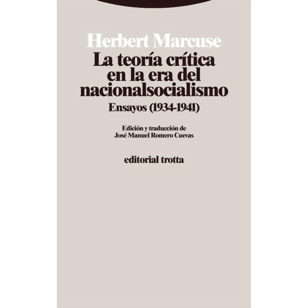 La Teoría Crítica En La Era Del Nacionalsocialismo