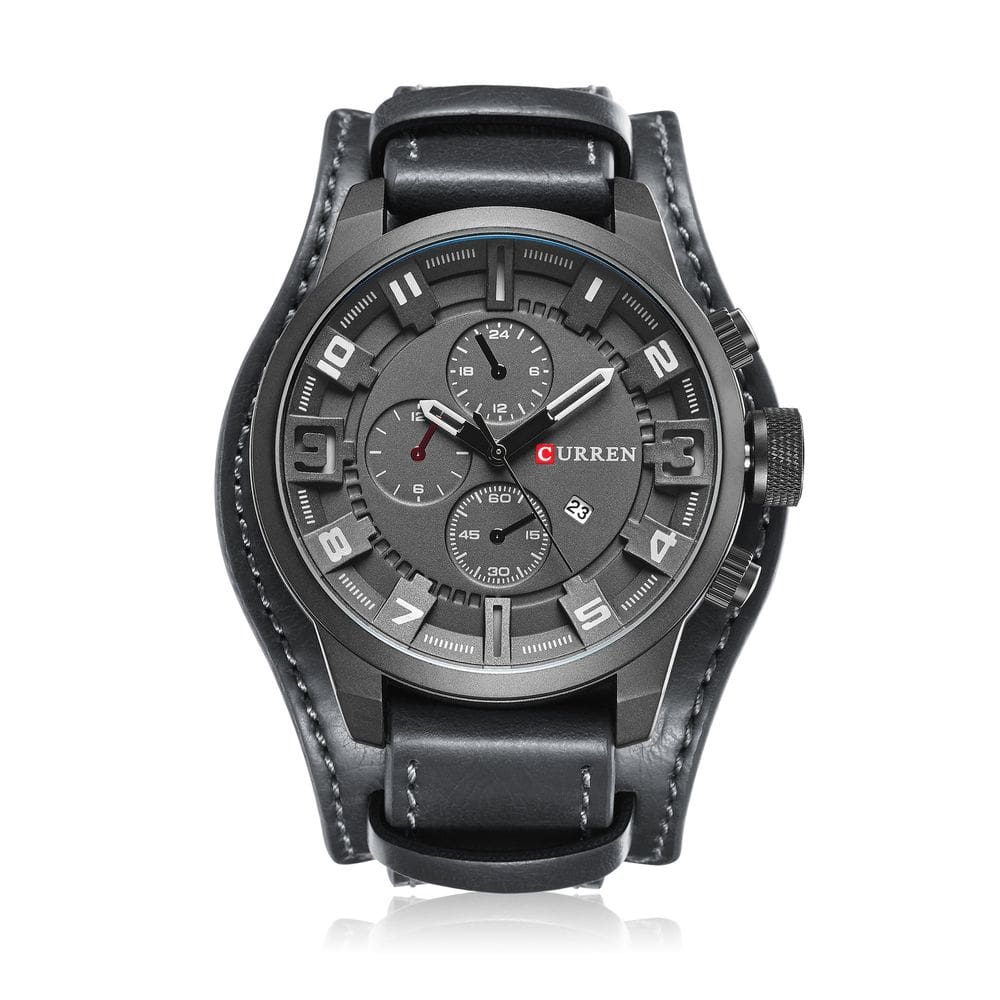 Relógio Masculino Curren 8225 Technos Preto E Marrom