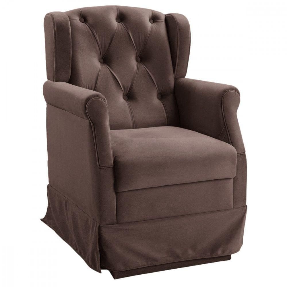 Poltrona De Balanço Para Amamentação Ternura Suede Café Café