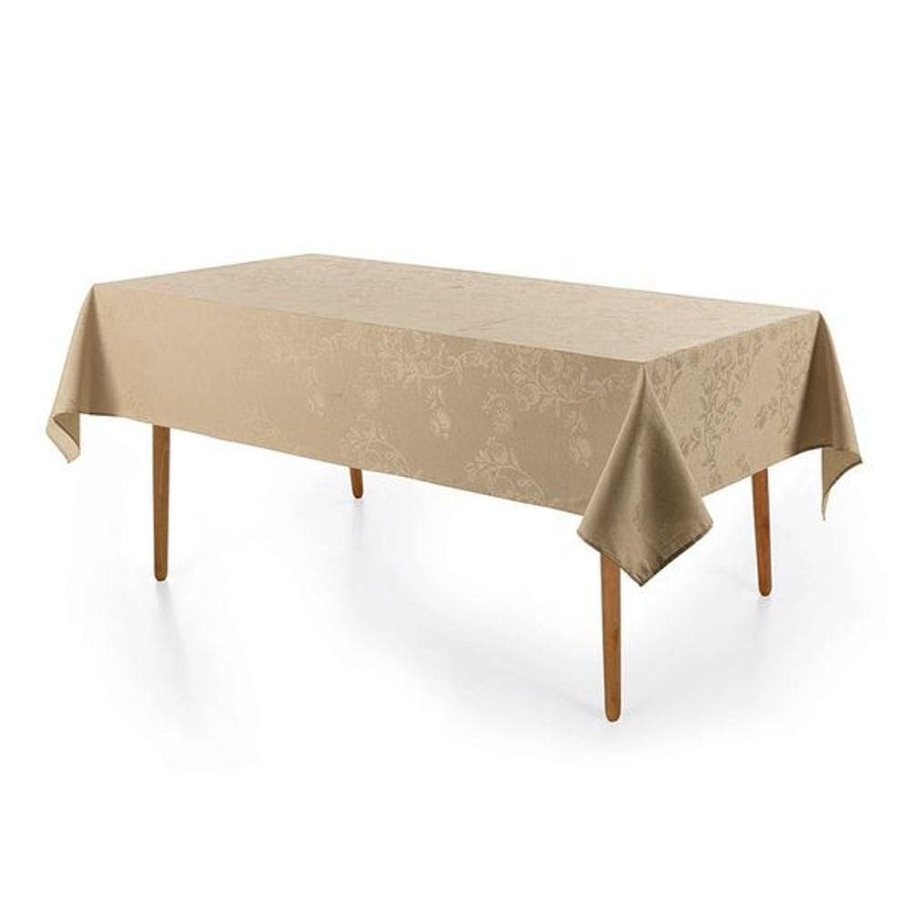 Toalha De Mesa Retangular 6 Lugares Roman Bege