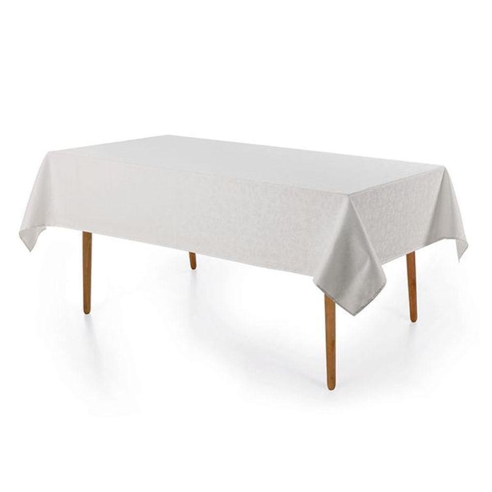 Toalha De Mesa Retangular 6 Lugares Delicata Branco