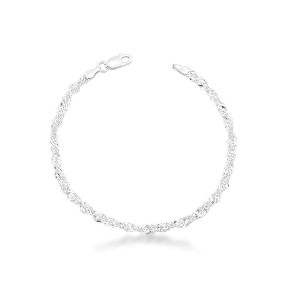 Pulseira Minimalista Singapura 3mm Prata 925