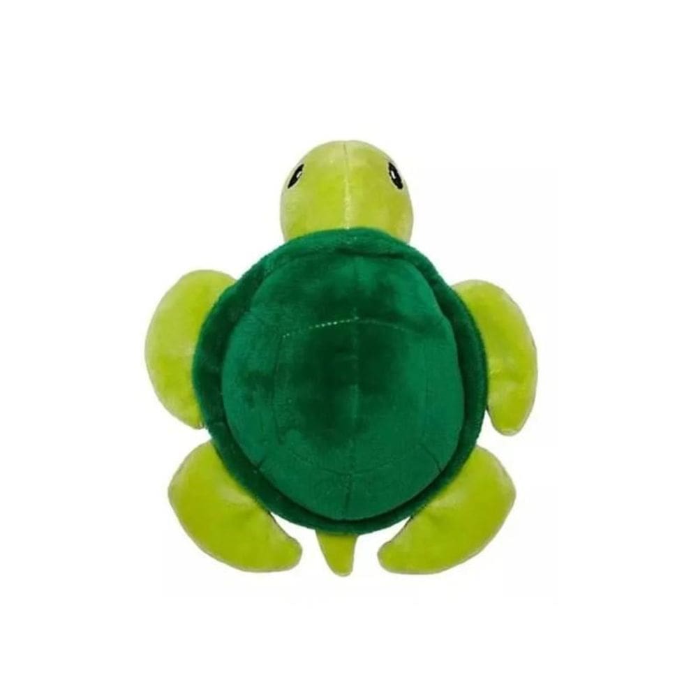 Brinquedo Para Pets Mordedor Tartaruga Pelúcia Apito Sonoro