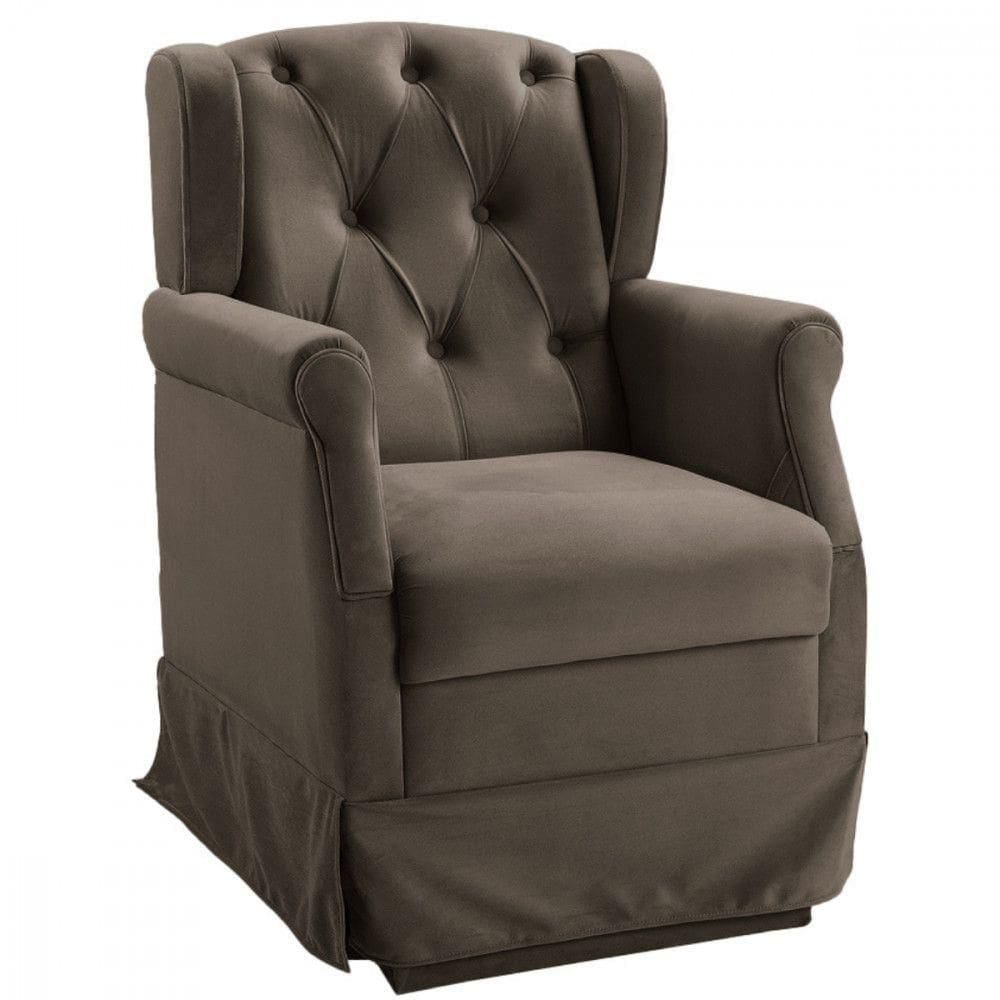 Poltrona De Balanço Para Amamentação Ternura Suede Castor Castor