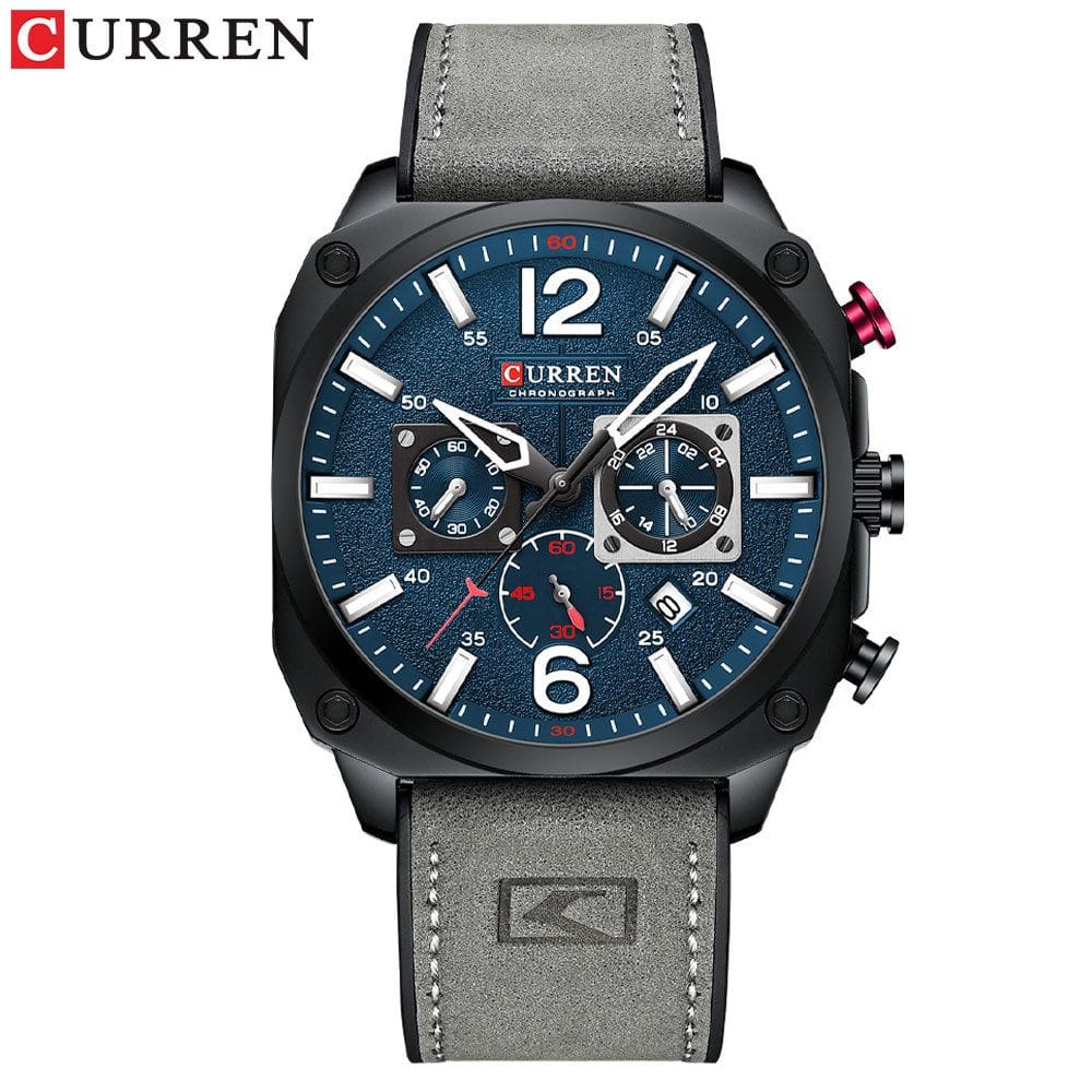 Relógio Masculino Curren 8398 Technos Preto E Marrom