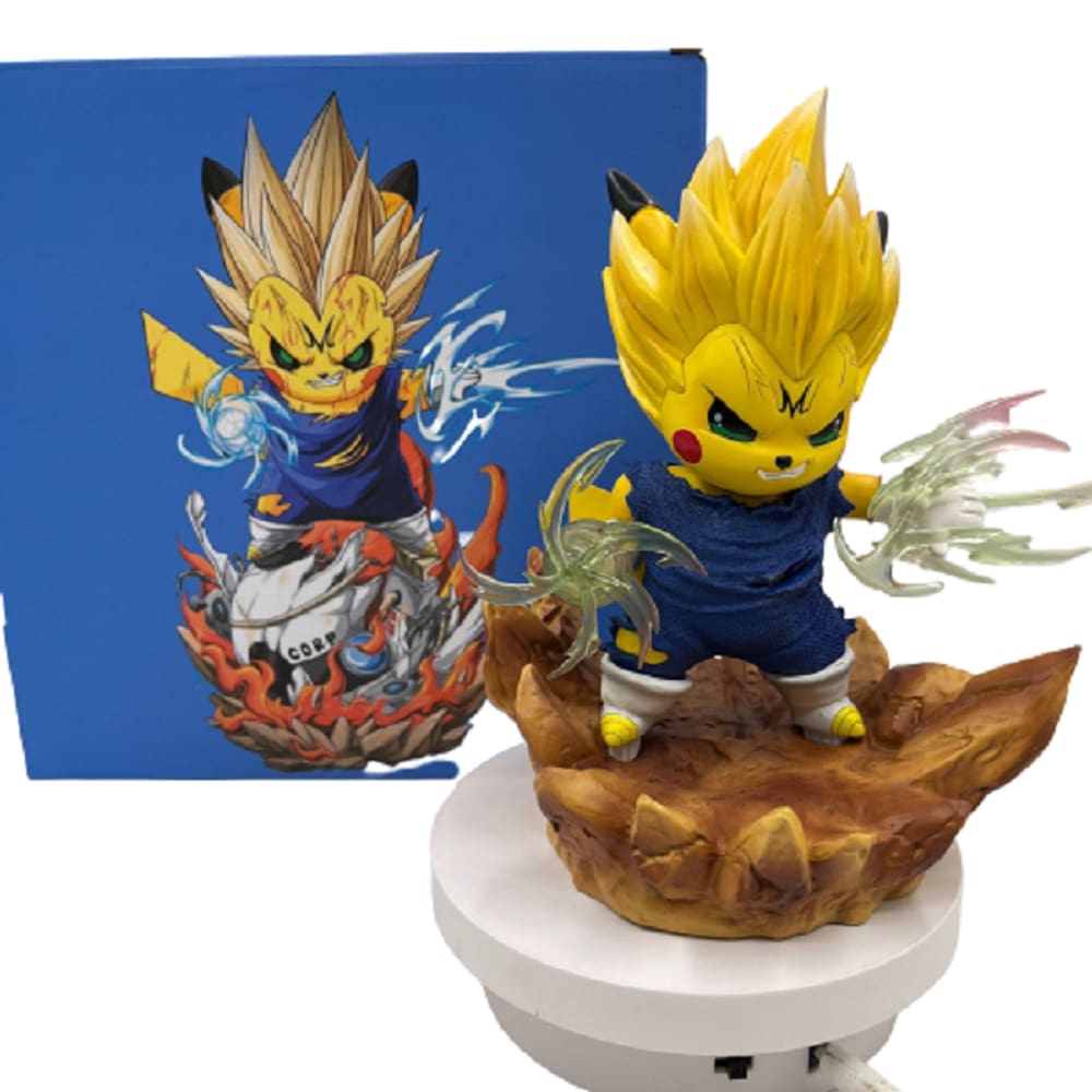Figura de ação anime, Pikachu Vegeta Dragon Ball 24cm
