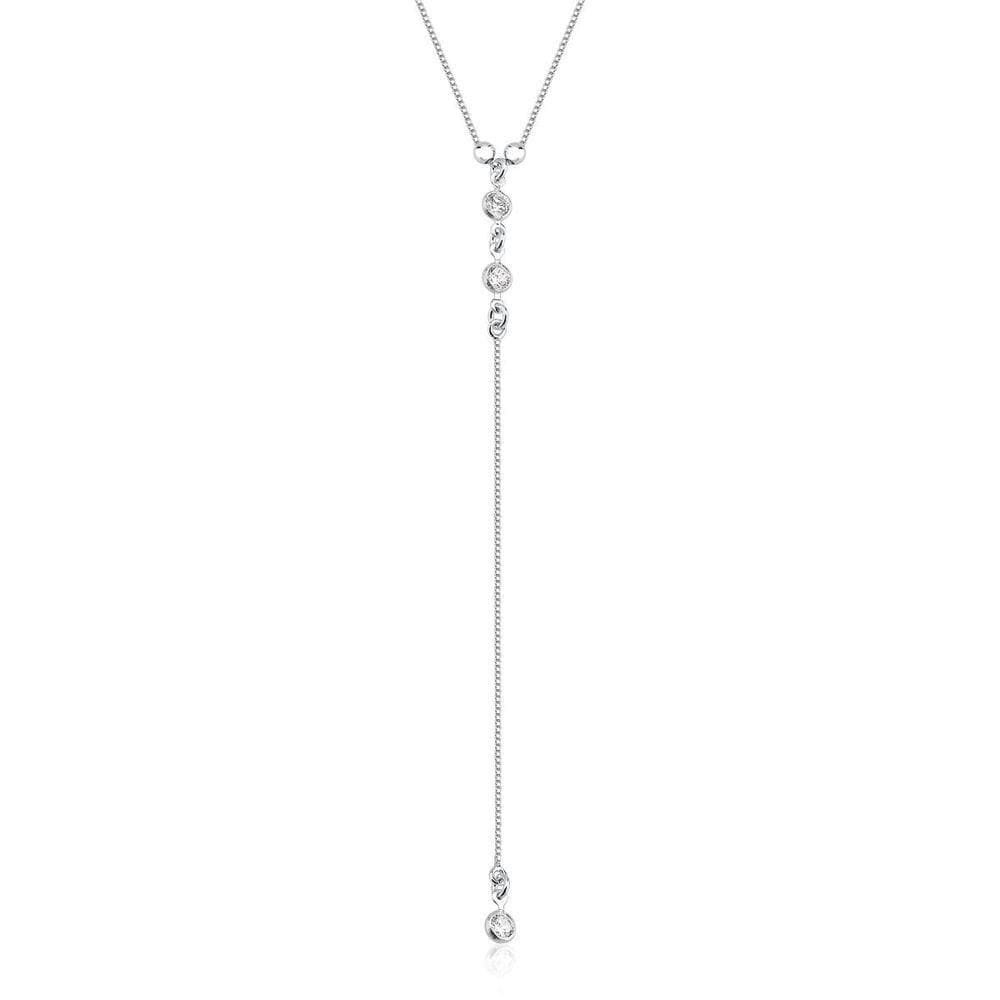 Colar Gravatinha Bolas 3mm Ponto De Luz Prata 925