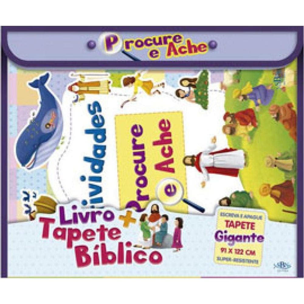 Livro + Tapete Bíblico: Procure E Ache