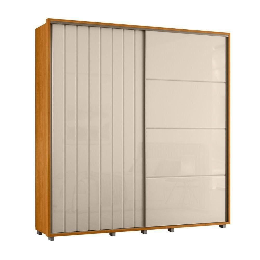 Guarda Roupa Monet 100% Mdf - 2 Porta De Correr Com Amortecimento - 4 Gavetas Com Corrediças Telescópicas