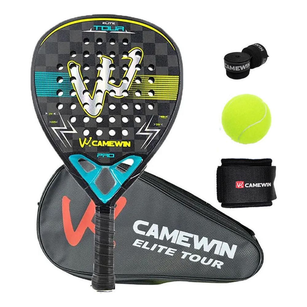 Raquete de padel de fibra de carbono 360g + 10g com saco 125g