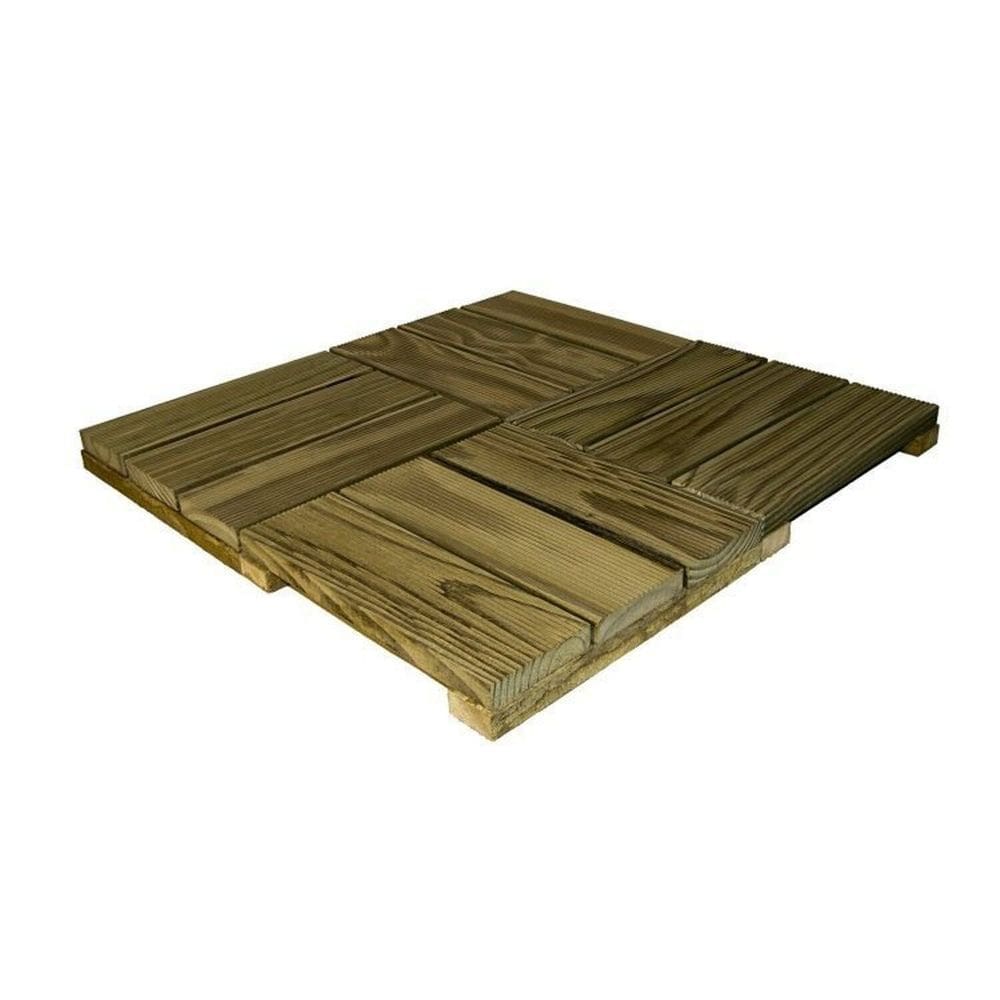 Kit 20 Unidades Deck Modular 30x30 Pinus Tratado Verde