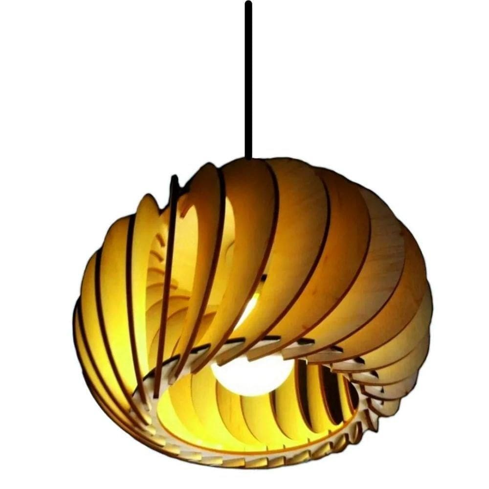 Luminária Teto Tipo Pendente Gérbera Mdf - Completa Mdf Cru