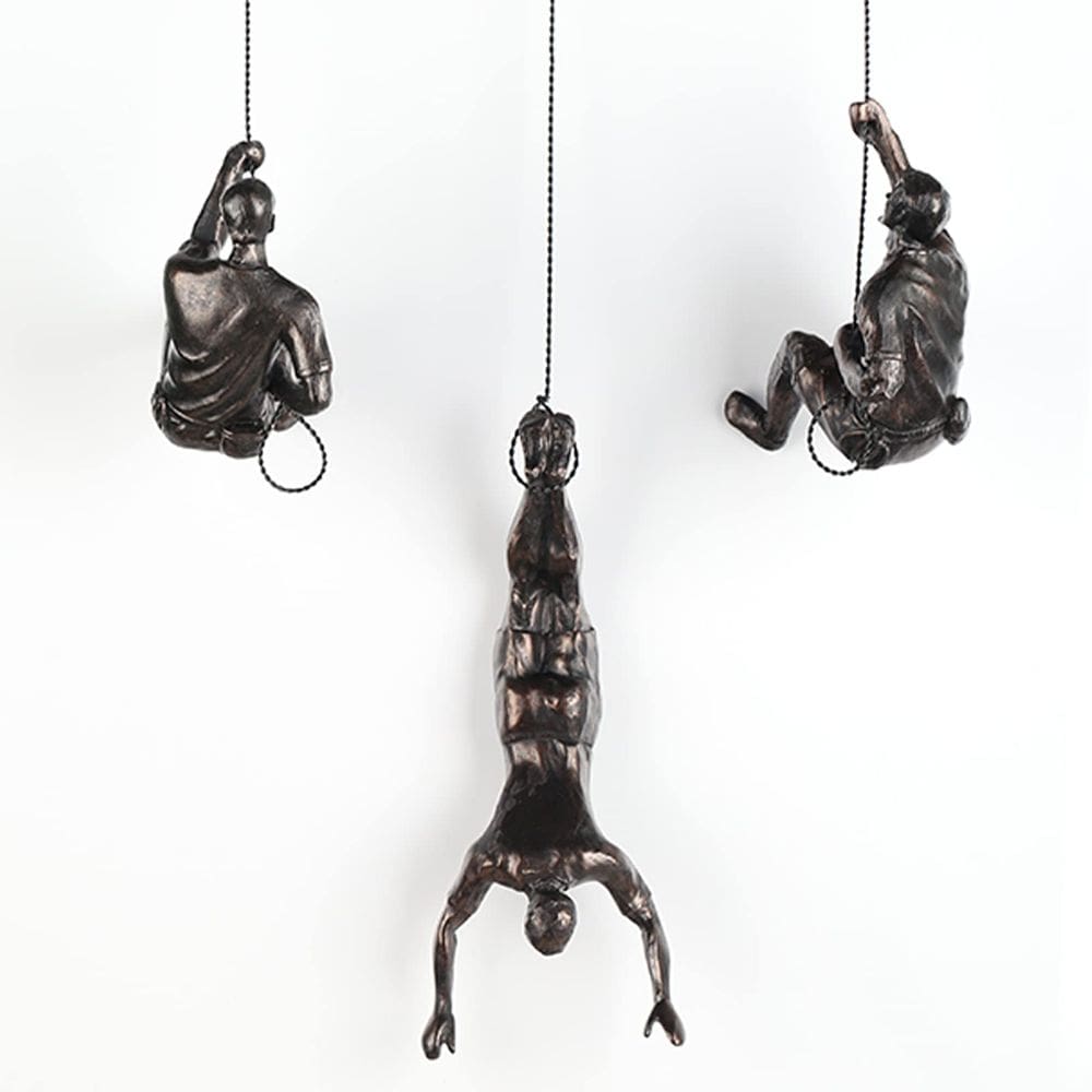 Escultura decorativa XYQXYQ Climber Rust Wall Art Resin