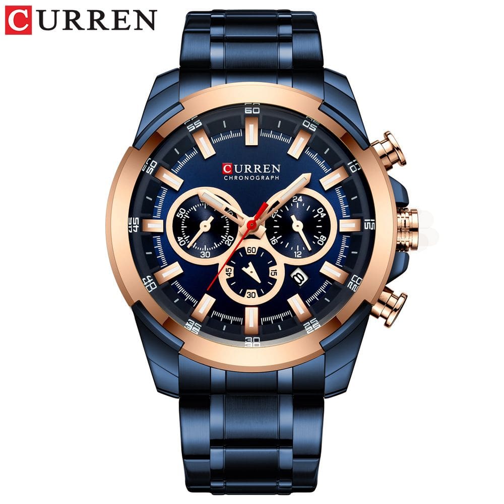 Relógio Masculino Curren 8361 Technos Preto E Marrom