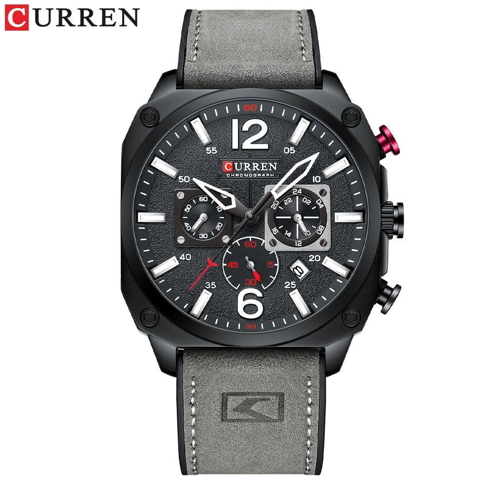 Relógio Masculino Curren 8398 Technos Preto E Marrom
