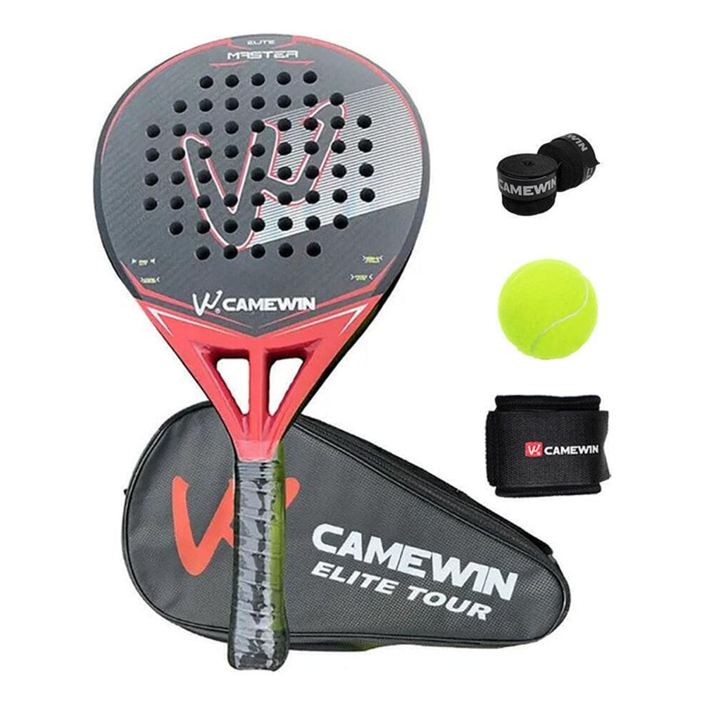 Raquete de padel de fibra de carbono 360g com bolsa 125g 46cm