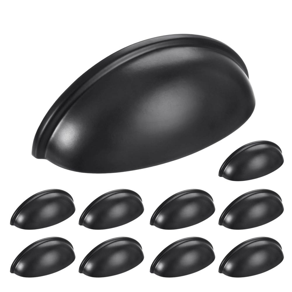 Gaveta Bin Cup Puxa HOMOTEK para armários em preto fosco x10