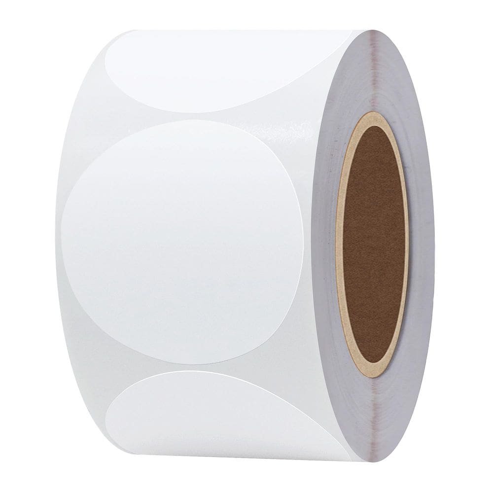 Adesivos térmicos, etiquetas de envio HYBSK, 5,1 cm, círculo, 750 unidades