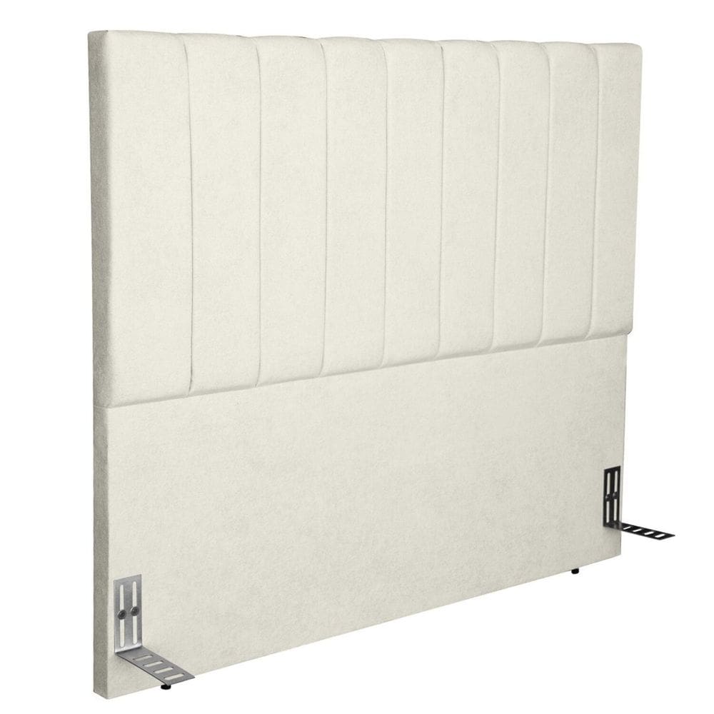 Cabeceira Cama Casal Veludo Premium Off White
