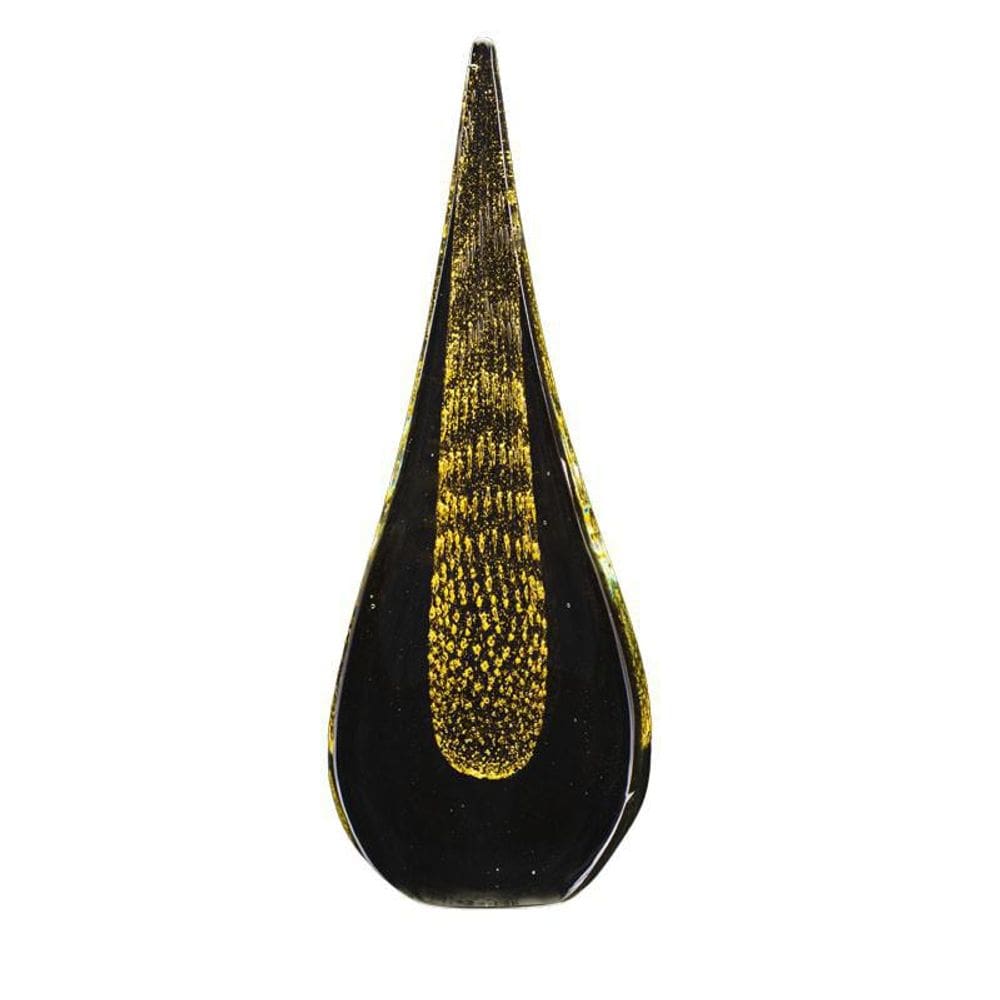 Escultura Em Cristal Murano Com Ouro São Marcos 7x14x39cm