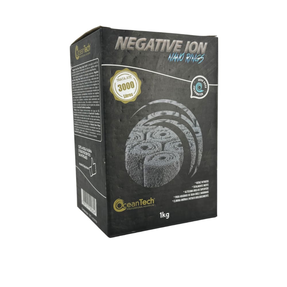 Mídia Biológica Ocean Tech Nano Ring Negative Ion Para 3000l