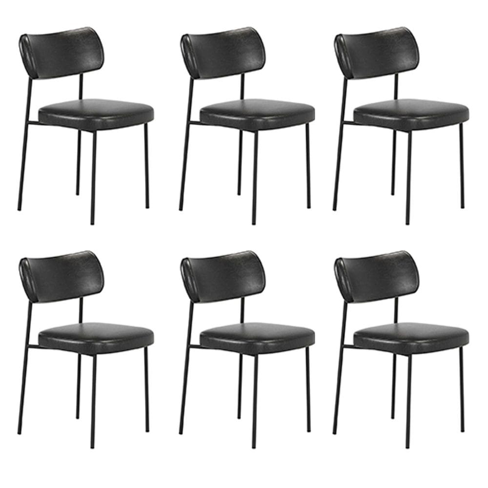 Kit 6 Cadeiras Camila Para Sala Jantar Gourmet em Aço-Couríssimo Preto-EdeCasaMoveis