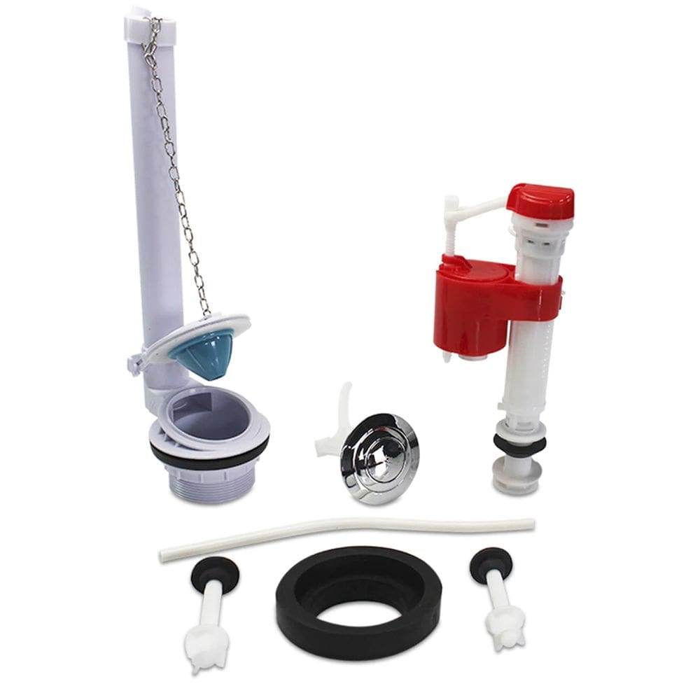 Kit Reparo Completo Caixa Acoplada Acionamento Superior Banheiro Privada Vaso Sanitario Drenagem Botao Descarga