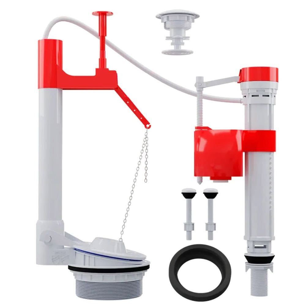 Kit Reparo Completo Caixa Acoplada Acionamento Superior Botao Vaso Descarga Banheiro Sanitario