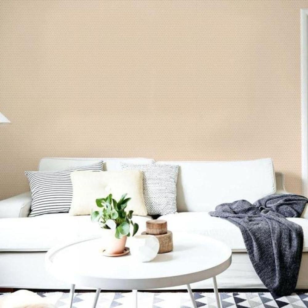 Papel De Parede Quarto Bolinhas Laranja