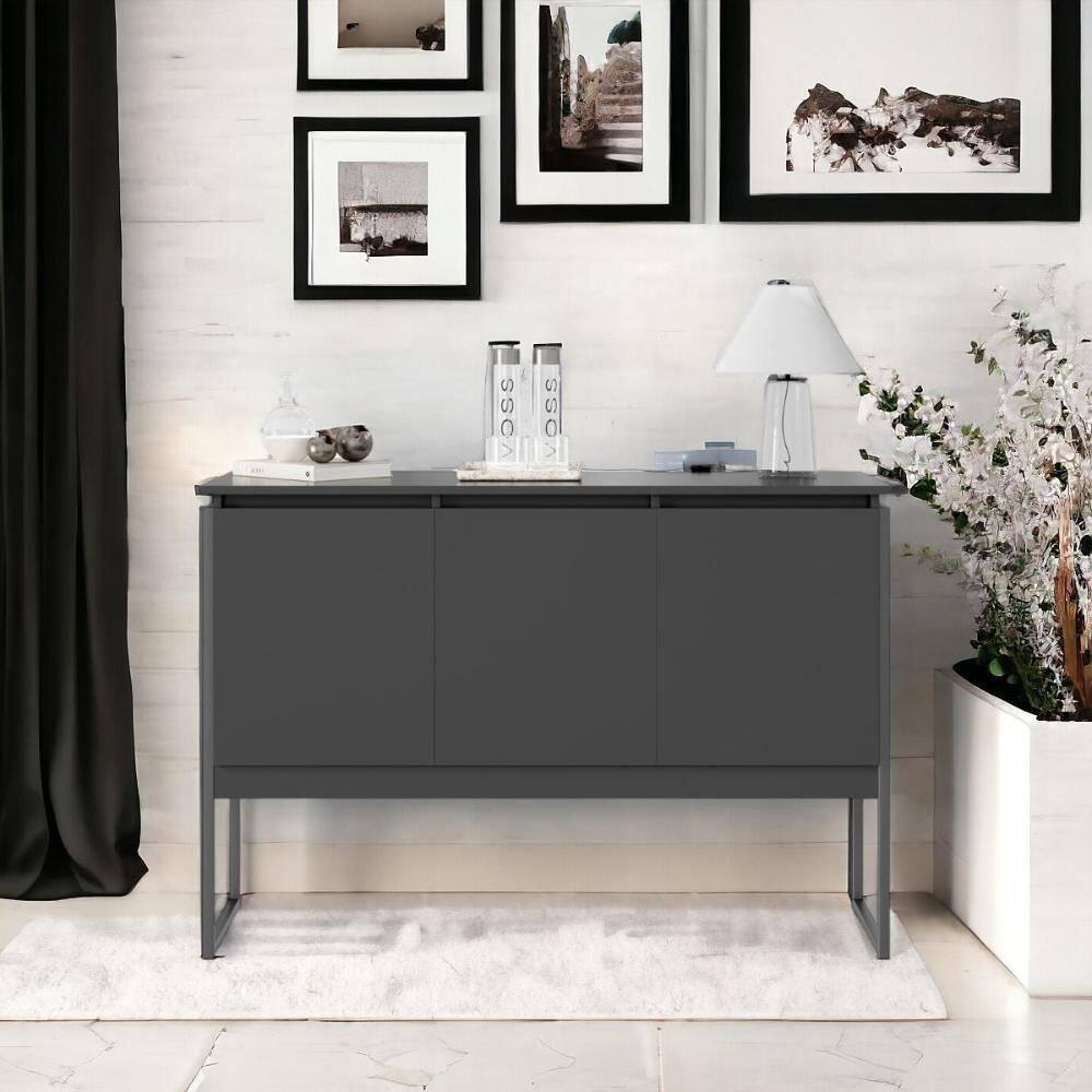 Buffet Elegante Com 3 Portas Turim Preto Onix