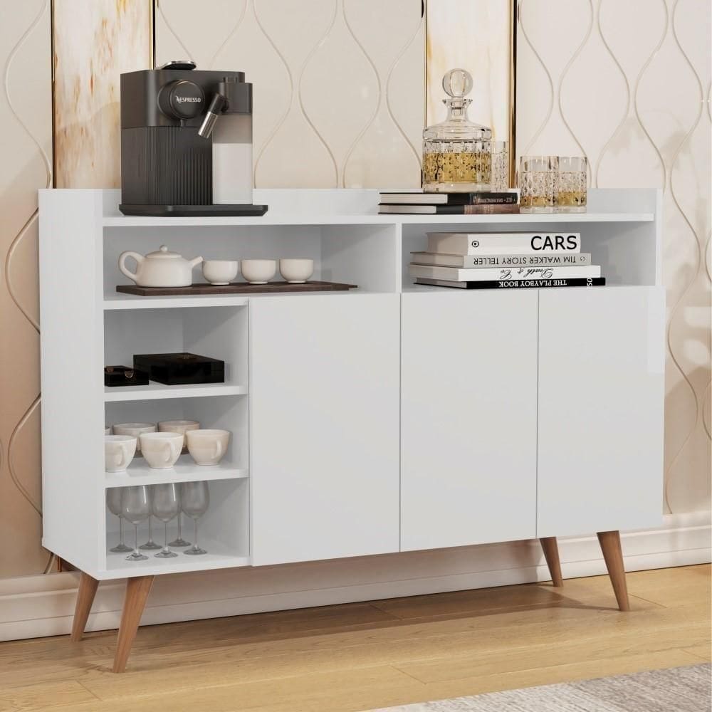 Buffet 3 Portas Retrô Markab Branco