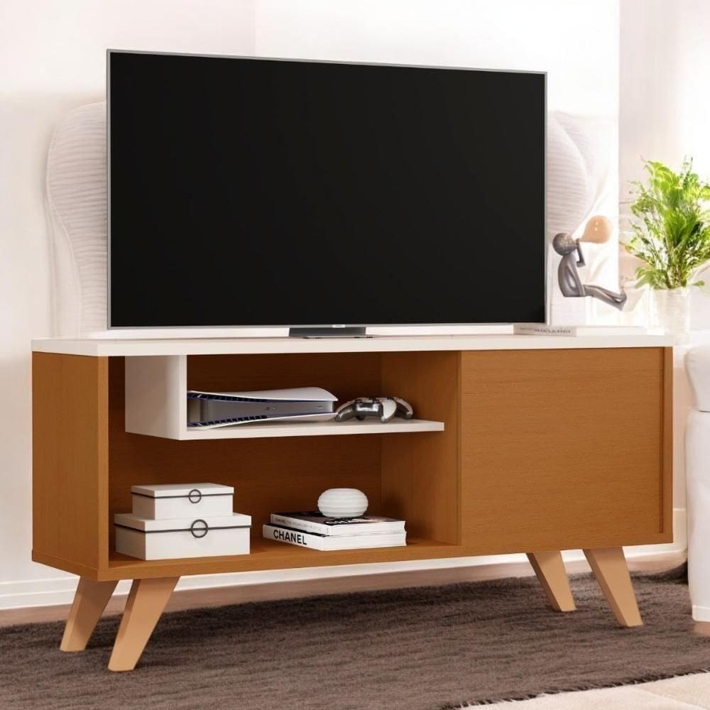 Bancada Tvs 60 Polegadas Porto Nature Off White