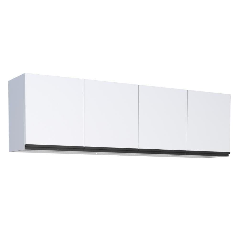 Armário Aéreo Para Cozinha 4 Portas Anori Branco