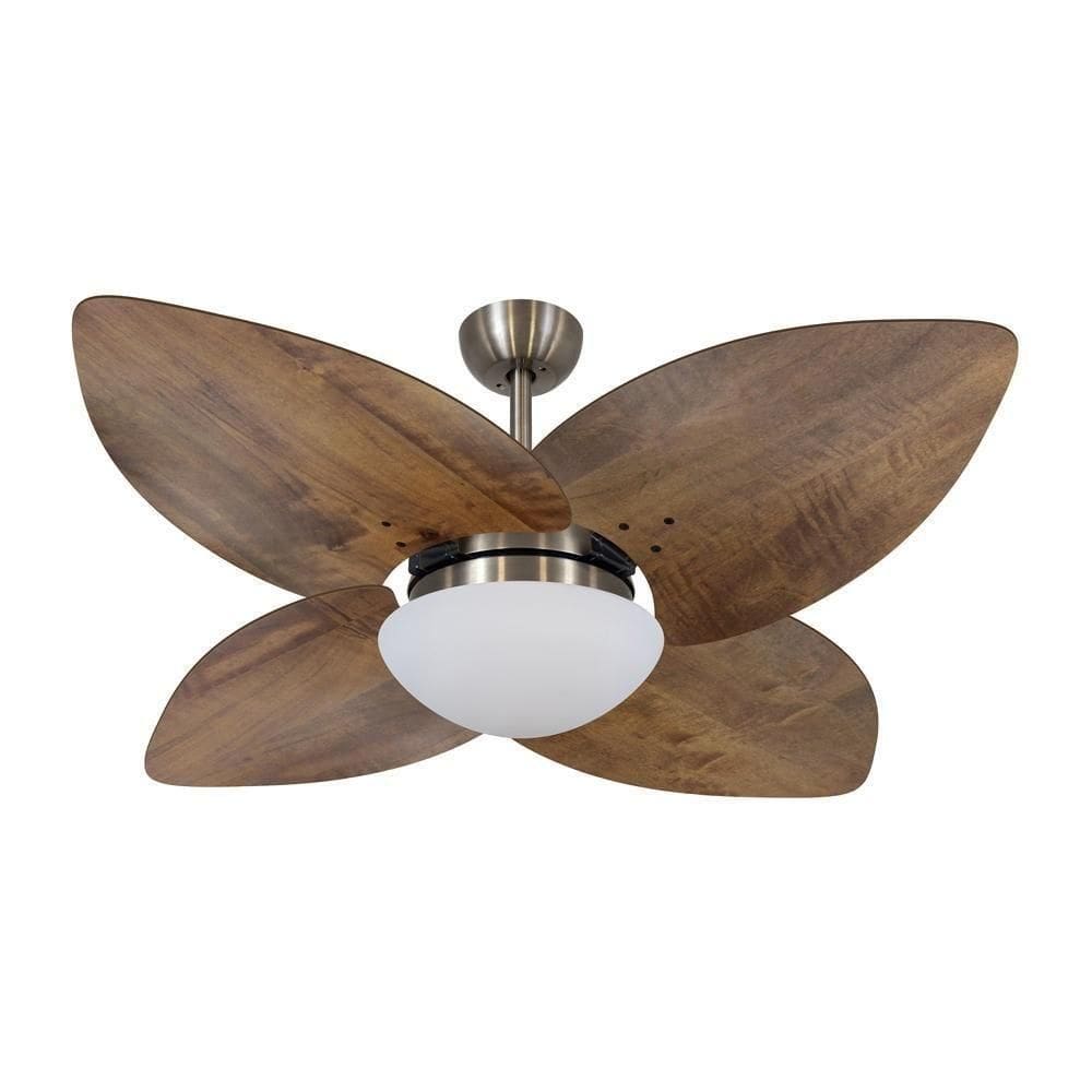 Ventilador De Teto Dormamu Bronze 4 Pás Rádica Imbuia 110V