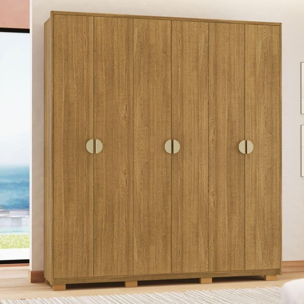 Kit Guarda Roupa E Cômoda Sapatelira Bali Nature