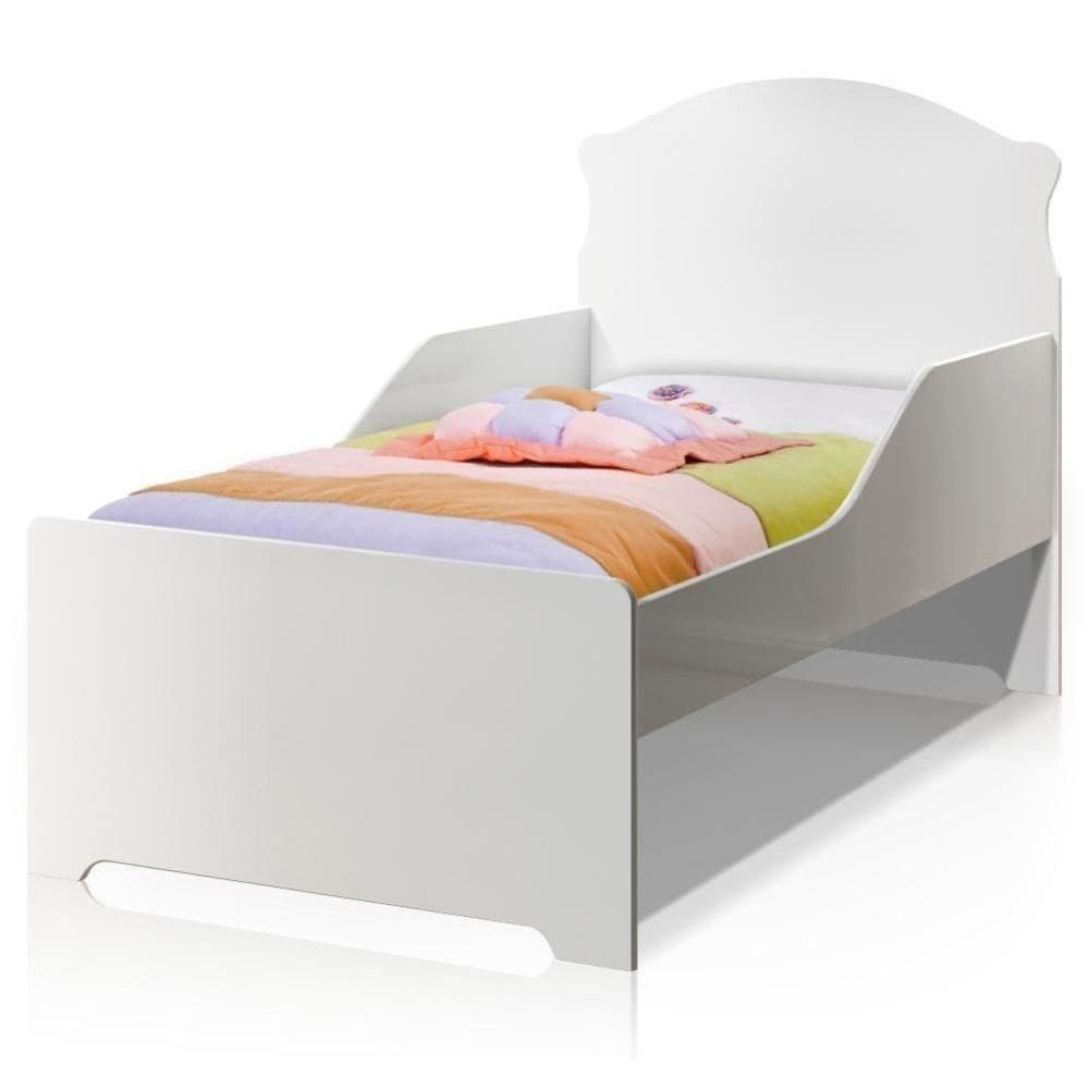 Cama Infantil Branco Premium Com Colchão