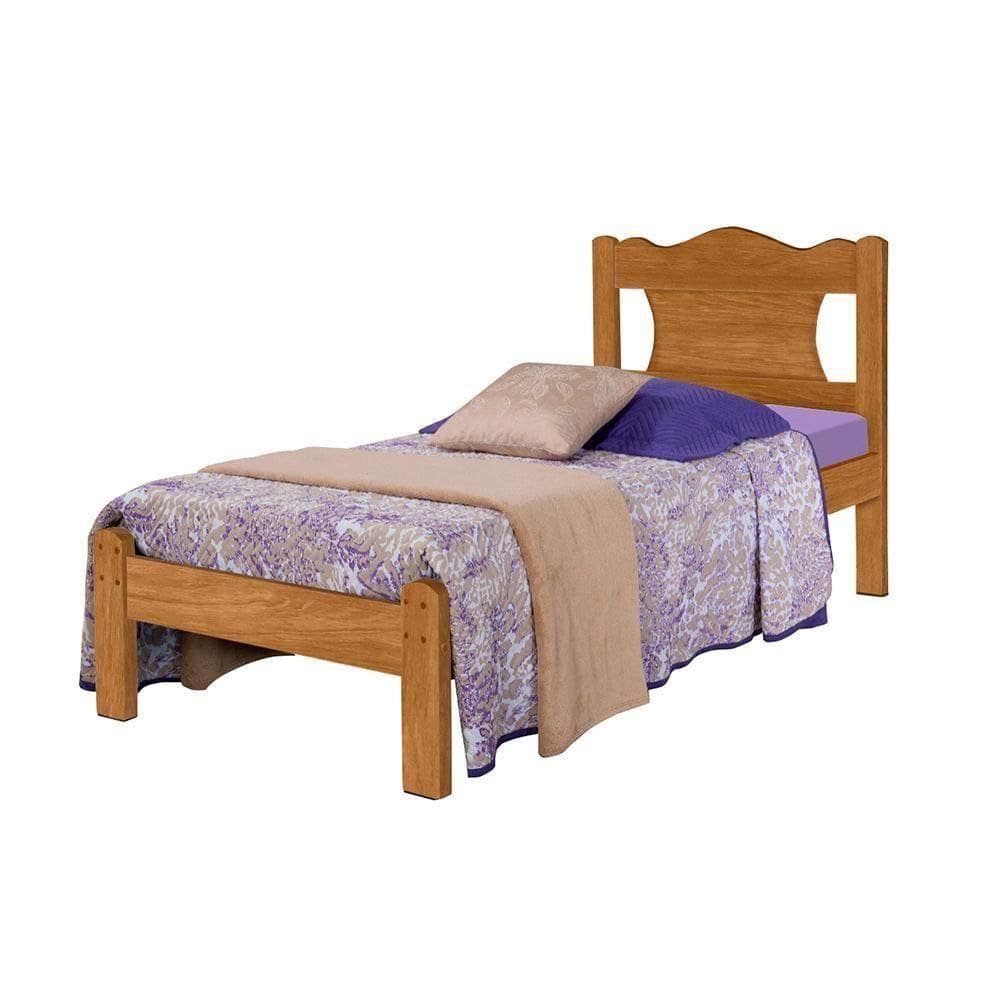 Cama Solteiro Santiago Nature Off White Com Colchão