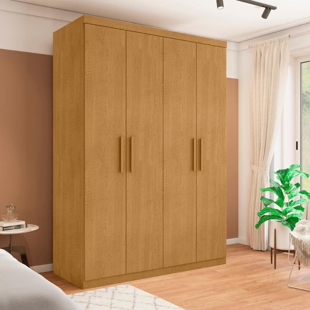 Roupeiro 4 Portas E 3 Gavetas Palmas Naturalle
